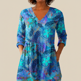 Riley | Lange Bluse mit Muster