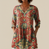 Wren | Lange Bluse mit Muster