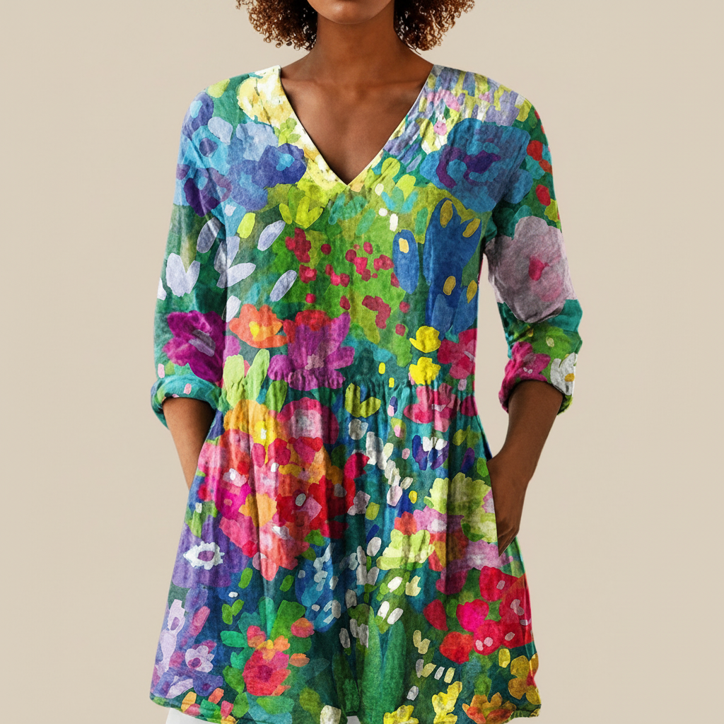 Eden | Lange Bluse mit Muster