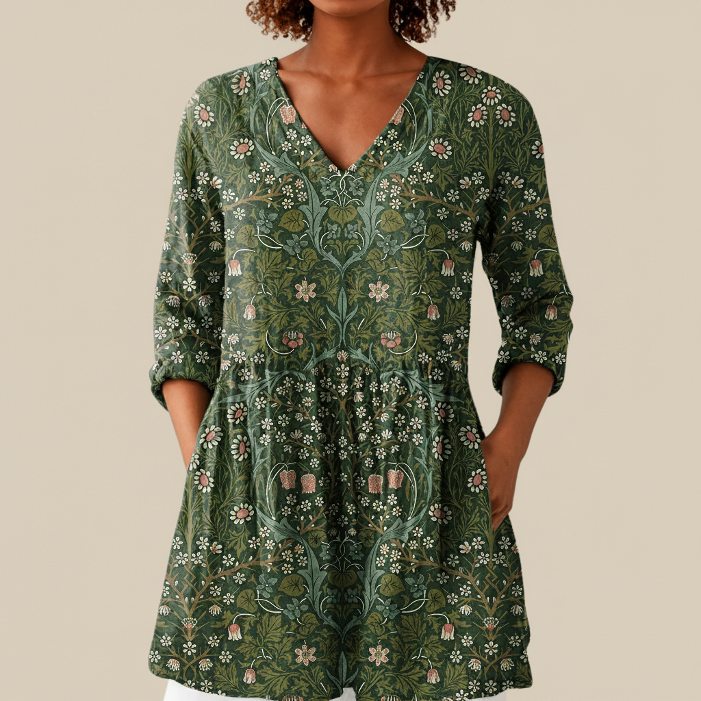 Skye | Lange Bluse mit Muster
