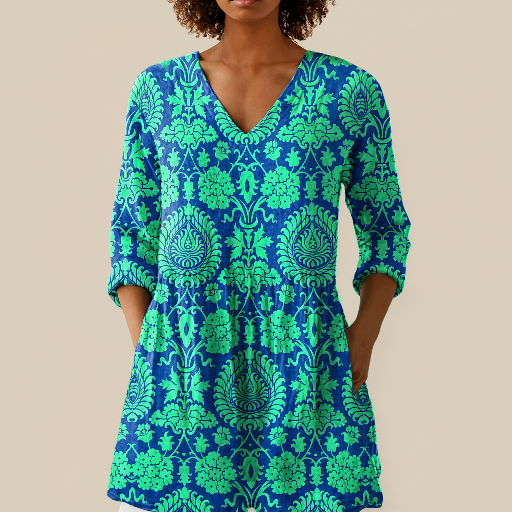 Romy | Lange Bluse mit Muster