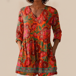 Kaia | Lange Bluse mit Muster