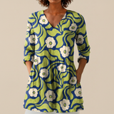 Talia | Lange Bluse mit Muster