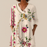 Aria | Lange Bluse mit Muster