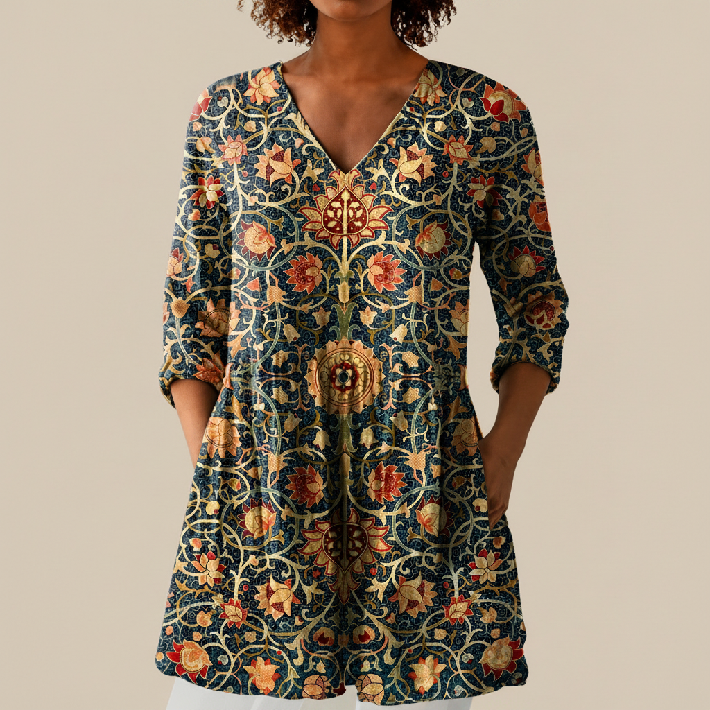 Liora | Lange Bluse mit Muster
