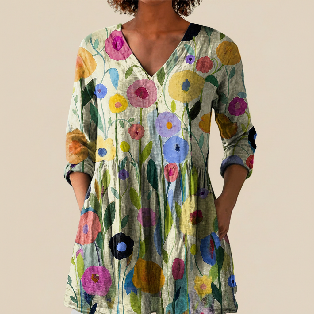 Remi | Lange Bluse mit Muster