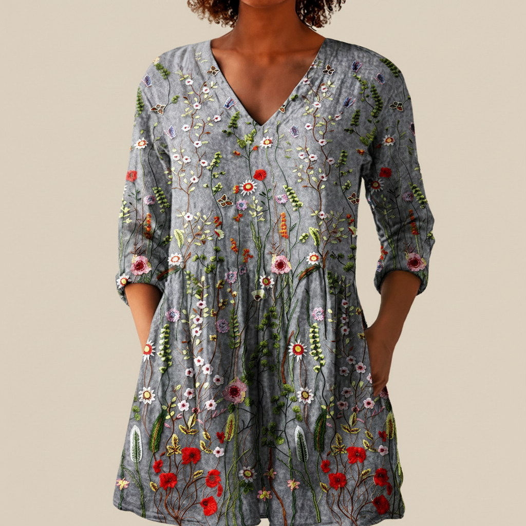 Sloane | Lange Bluse mit Muster