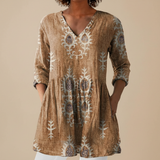 Blair | Lange Bluse mit Muster - Gelb