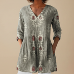 Blair | Lange Bluse mit Muster - Grau