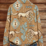 Brigitte Strickjacke mit Pferde- und Kakteenmotiv, Produktansicht