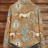 Brigitte Strickjacke mit Pferde- und Kakteenmotiv, Produktansicht