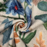 Birgit Strickjacke mit botanischem Blumenmuster, Nahaufnahme
