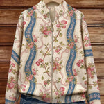 Sabine Strickjacke mit Rosenrankenmuster, Detailansicht