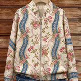 Sabine Strickjacke mit Rosenrankenmuster, Detailansicht