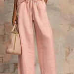 Henrietta Zweiteiliges Outfit mit Bluse und lockerer Hose, Detailansicht