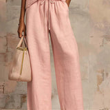 Henrietta Zweiteiliges Outfit mit Bluse und lockerer Hose, Detailansicht